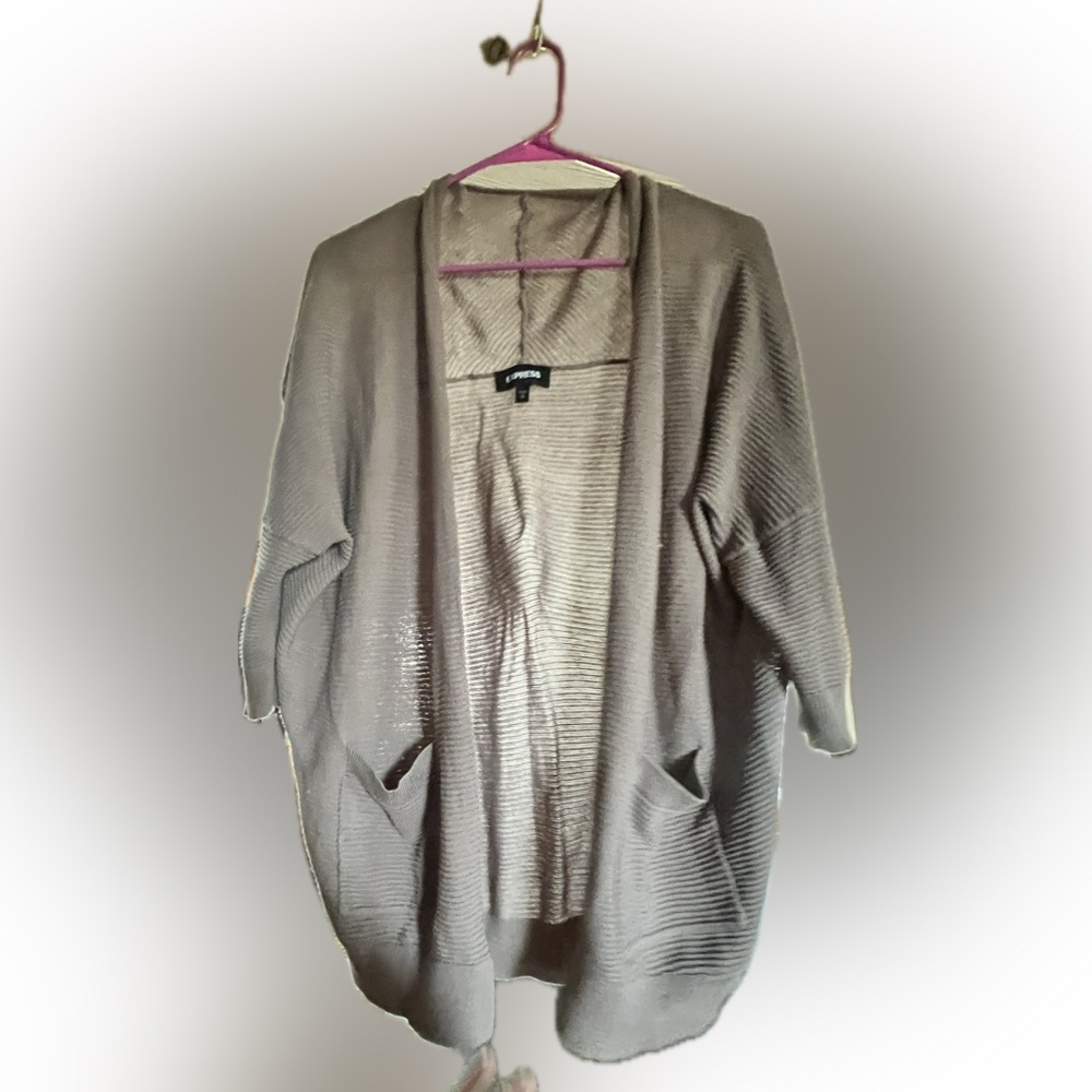 Express Women's Taupe Cardigan